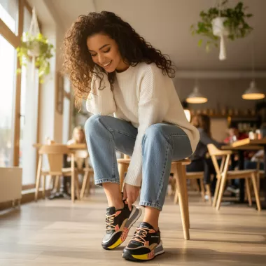 Adidasi dama casual negri CL2312 n12-2